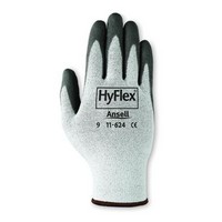 Ansell Edmont 11-624-6 Ansell Size 6 HyFlex Spandex And Nylon Gloves With Black Polyurethane Palm Dip And DSM Dyneema Lining